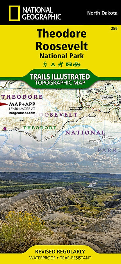 National Geographic ND Theodore Roosevelt Ntl Park Trails Illustrated Map TI00000259