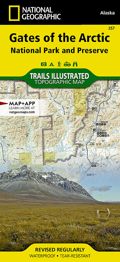 National Geographic Trails Illustrated Alaska Gates of the Arctic N Park Map 257