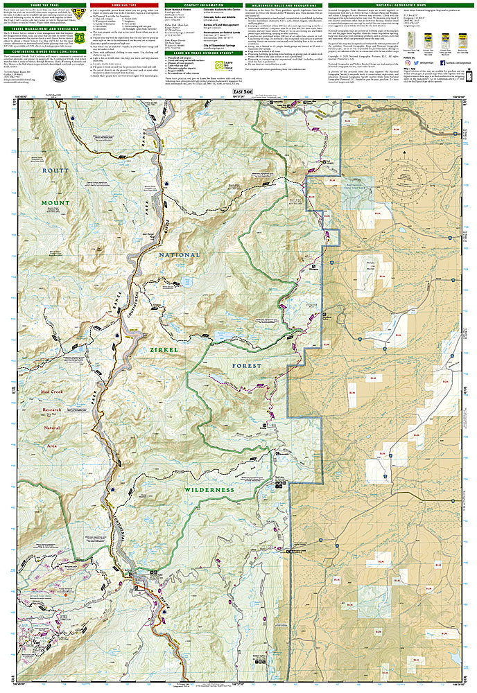 National Geographic Trails Illustrated Colorado Clark, Buffalo Pass Topo Map TI00000117