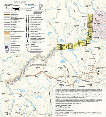 National Geographic Colorado River Headwater-Kremmling Map Guide TI00002306