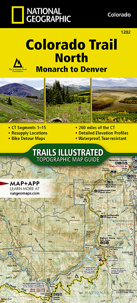 National Geographic TI Colorado Trail North Topographic Map Guide TI00001202