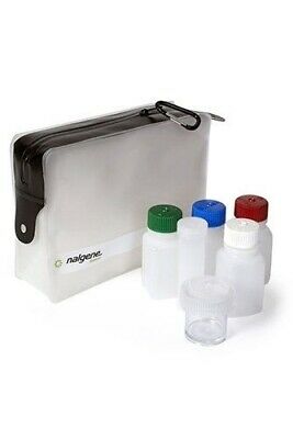 Nalgene Deluxe 8-Piece Travel Kit w/Leakproof Zippered Carry Bag - TSA Approved