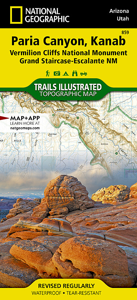 National Geographic Trails Illustrated Utah Paria Canyon, Kanab Trail Map TI00000859