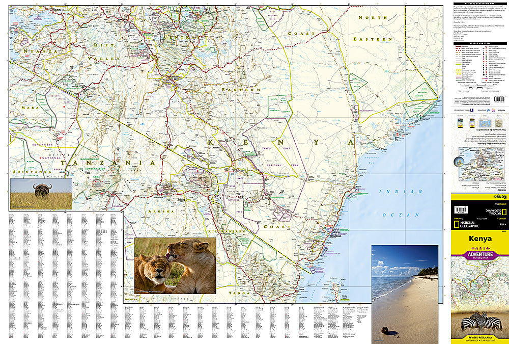 National Geographic Adventure Map Kenya AD00003205