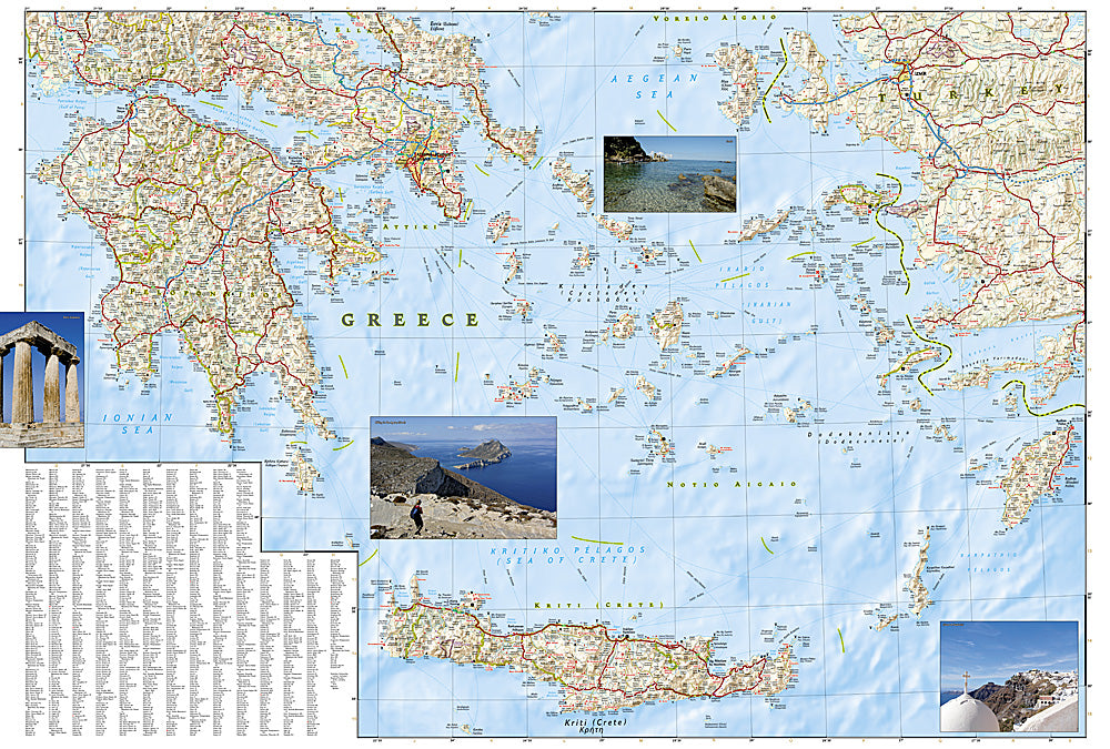 National Geographic Adventure Map Greece Europe AD00003316