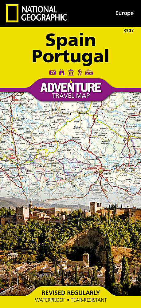 National Geographic Adventure Map Countries of Spain & Portugal Europe AD00003307