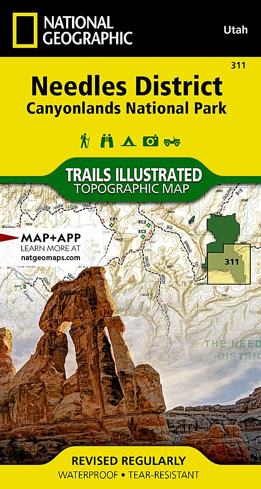 National Geographic Trails Illustrated Utah Canyonlands Needles District Map TI00000311