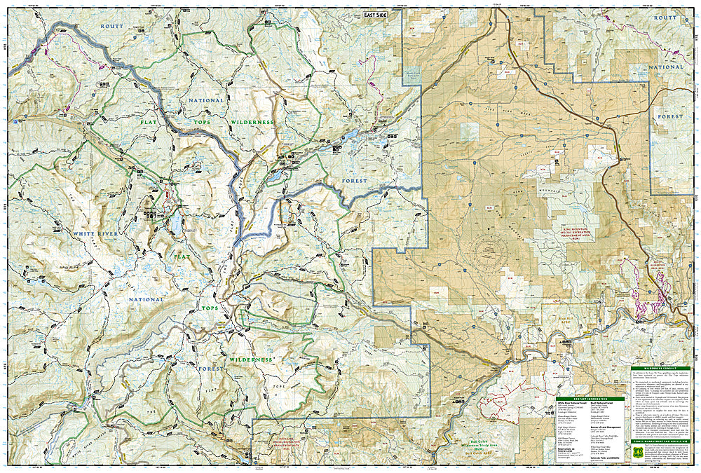 National Geographic CO Flat Tops Wilderness GMU Map Pack Bundle TI1021179B