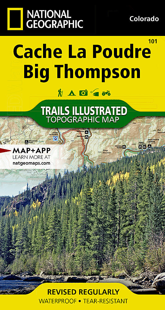 National Geographic Trails Illustrated Colo Cache La Poudre Big Thompson Map TI00000101