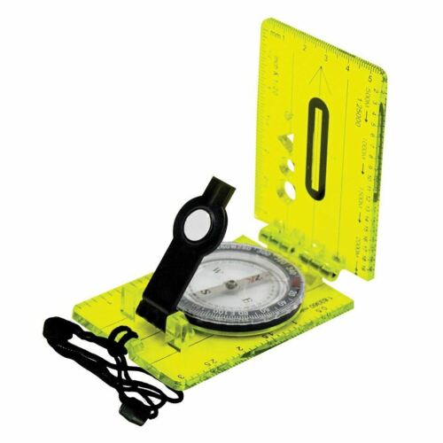 Ultimate Survival UST Hi-Vis Lensatic Map Compass w/Manifier, Scales, & Lanyard