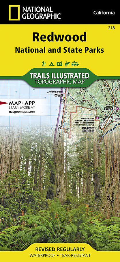 National Geographic Trails Illustrated California Redwood National Park Map TI00000218