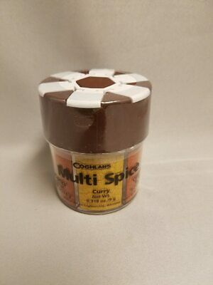 Coghlan's Multi-Spice Shaker w/6=Salt-Black Pepper-Paprika-Curry-Cayenne-Garlic