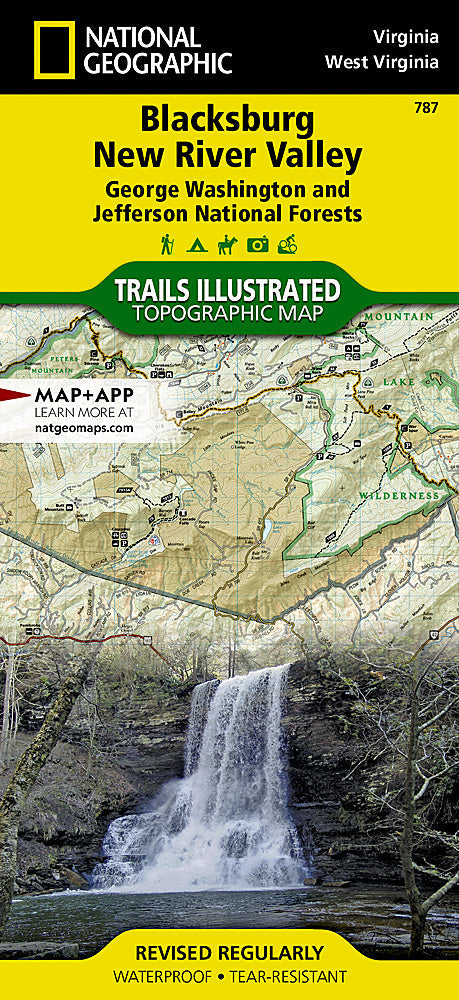 National Geographic Trails Illustrated VA Blacksburg River Valley Map TI00000787