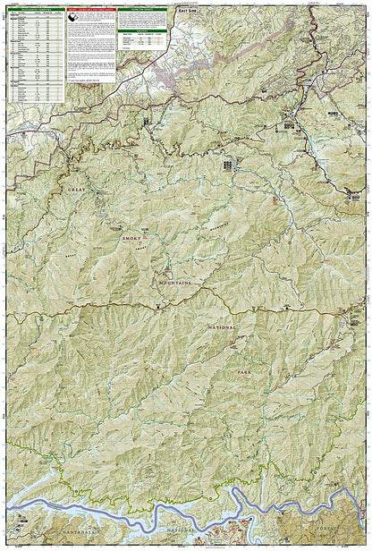 National Geographic Trails Illustrated TN/NC Cades Cove Elkmont Nat Park Map TI00000316