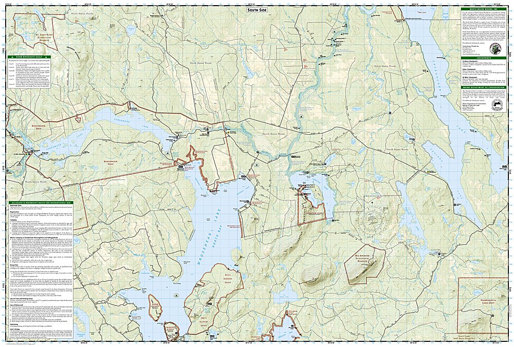 National Geographic ME Allagash Wilderness Waterway S Trails Illustrated Map TI00000401