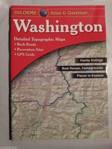 Delorme Washington WA Atlas & Gazetteer Map Newest Edition Topo / Road Maps