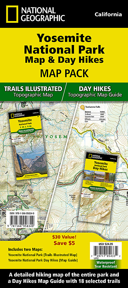 Yosemite National Park Map & Day Hikes Bundle TI01021218B