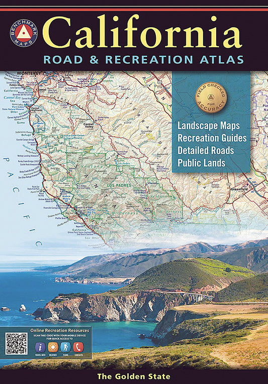 National Geographic Benchmark California Road & Recreation Atlas Map BE0BENCAAT