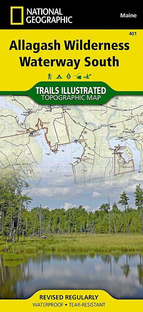 National Geographic ME Allagash Wilderness Waterway S Trails Illustrated Map TI00000401