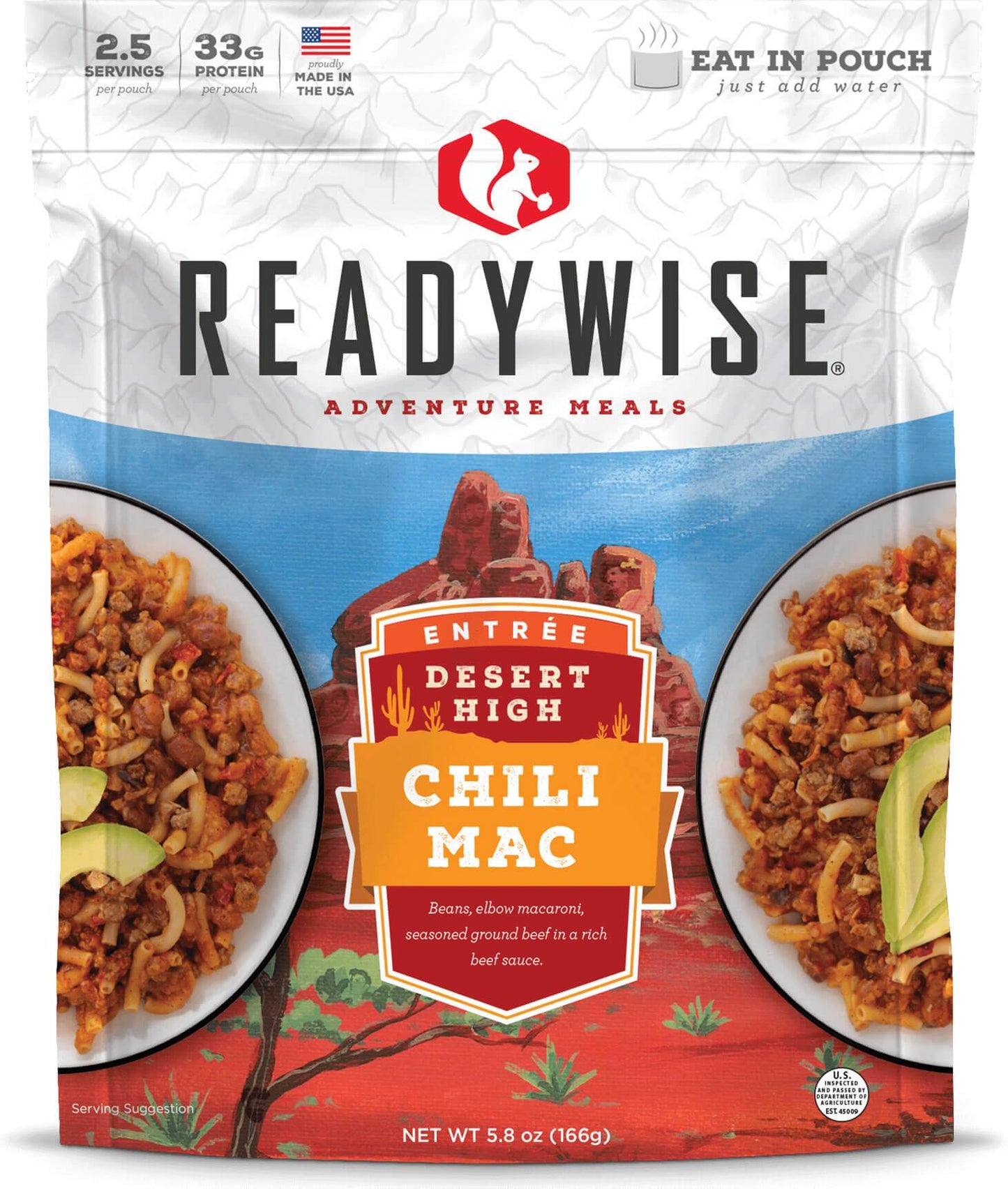 ReadyWise Desert High Chili Mac w/Beef 2.5 Servings