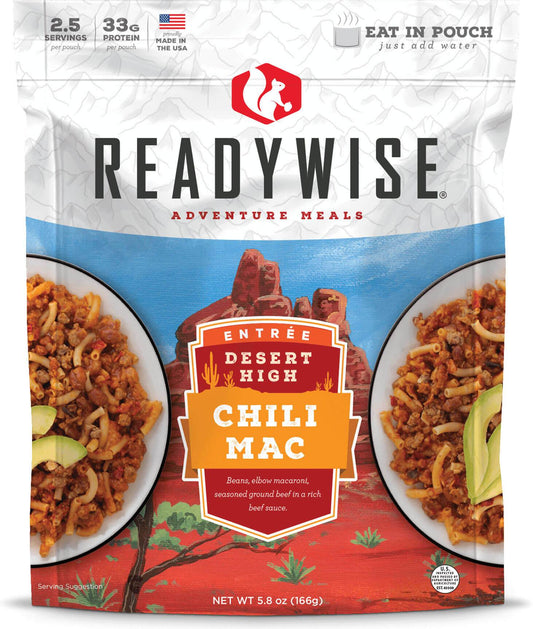 ReadyWise Desert High Chili Mac w/Beef 2.5 Servings