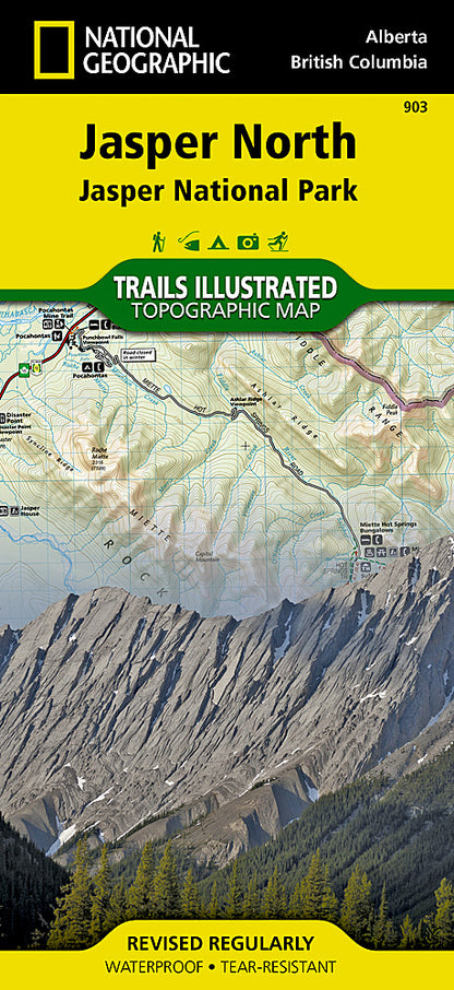 National Geographic Trails Illustrated Alberta/BC Canada Jasper North Map TI00000903