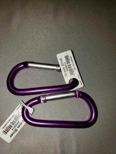 Liberty Mountain Multi-Biner 70mm (2.76") HA Aluminum Carabiners Purple 2-Pack