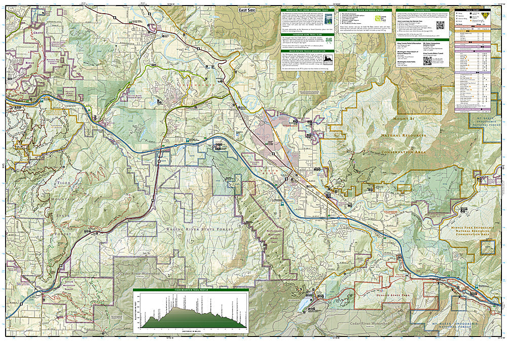 National Geographic Trails Illustrated WA Issaquah Alps Trail Map Trail Map TI00000824
