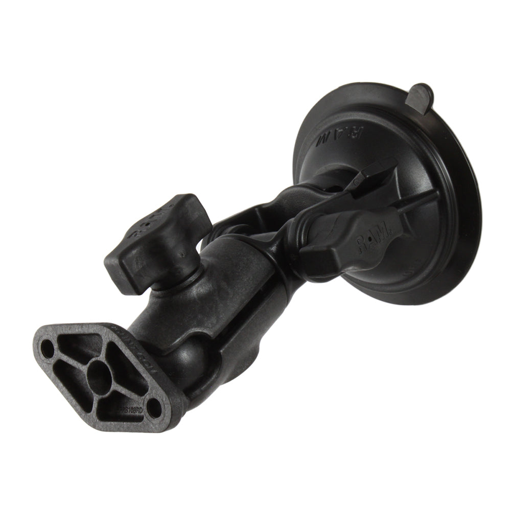 RAM Mount RAM Twist-Lock Composite Suction Cup Ratchet Mount w/Diamond Plate [RAP-B-104-224U]