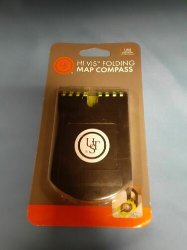 Ultimate Survival UST Hi-Vis Folding Map Compass w/Manifier, Scales, & Lanyard