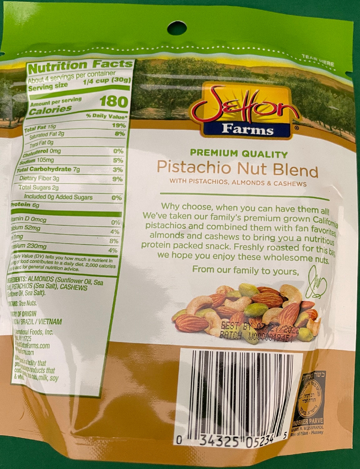Setton Farms Pistachios Nut Blend 5 oz