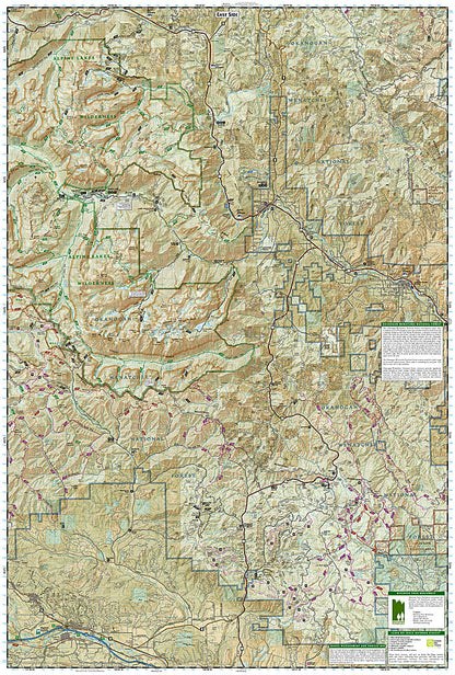 National Geographic Trails Illustrated WA Alpine Lakes Wilderness Area Map 825