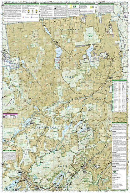 National Geographic York Saranac/ Paul Smiths Trails Illustrated Map TI00000746