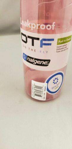 Nalgene On The Fly 24oz Water Bottle Clear Red w/Beet Red OTF Cap - BPA Free