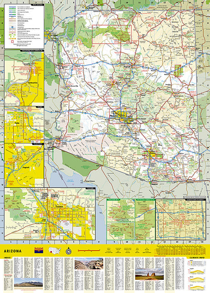 National Geographic GuideMap Arizona Road Map & Travel Guide GM01020310