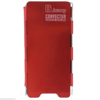 Olicamp Convector Windshield Anodized Aluminum Windscreen Red w/Stuff Bag
