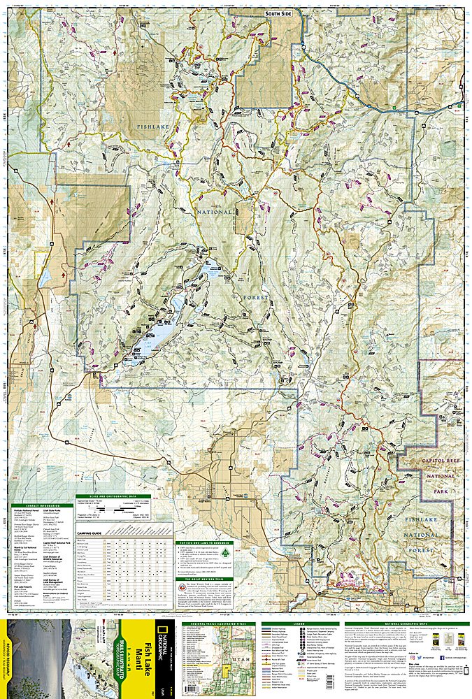 National Geographic Trails Illustrated UT Utah Fish Lake, Manti Topo Map TI00000707