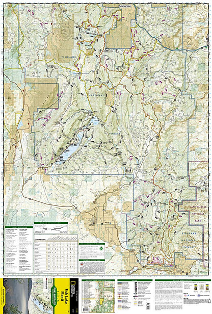 National Geographic Trails Illustrated UT Utah Fish Lake, Manti Topo Map TI00000707