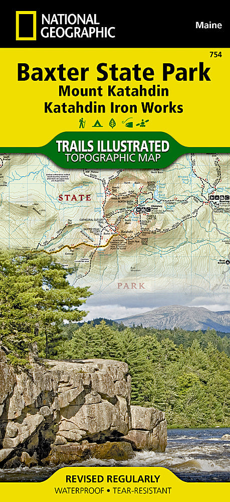 National Geographic Trails Illustrated ME Baxter State Park/Mt Katahdin Map TI00000754