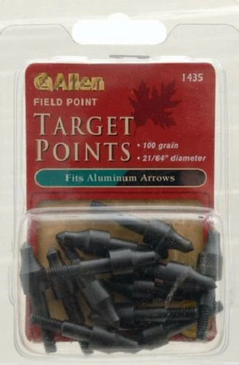 Allen Field Point 21/64'' Target Points 100 Grain 1435 Archery Hunting 12-Pak