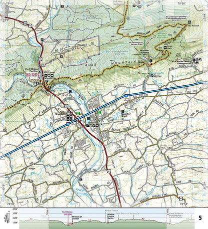 National Geographic Appalachian Trail Map Guide PA Swatara Gap-DE Water Gap TI00001507