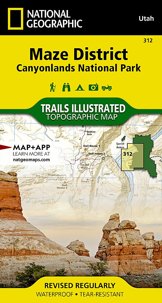 National Geographic Trails Illustrated Utah Canyonlands Maze District Map TI00000312