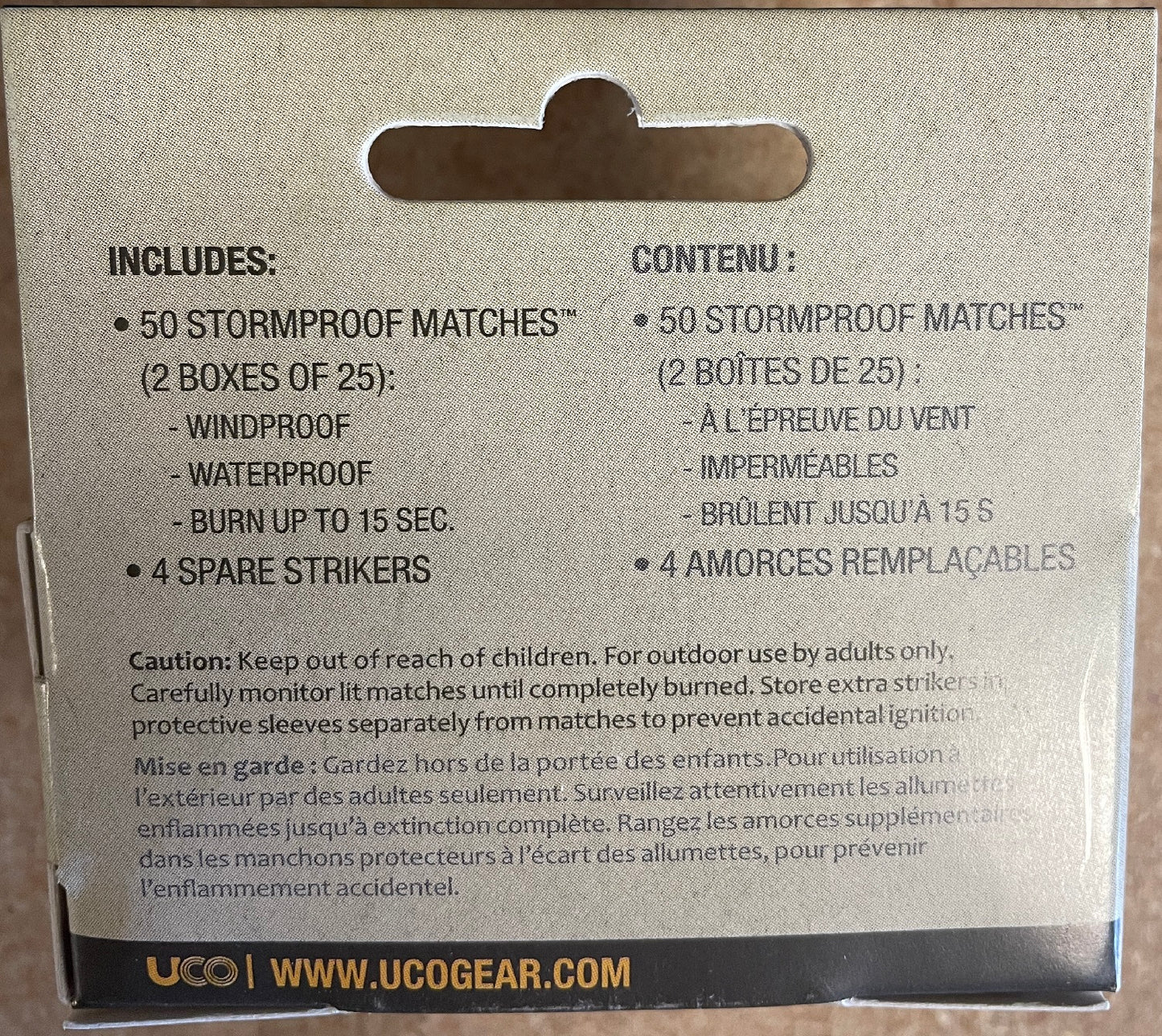 New UCO Stormproof Matches MT-SM2-UCO