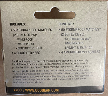 New UCO Stormproof Matches MT-SM2-UCO