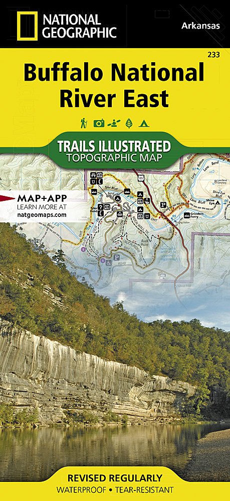 National Geographic Trails Illustrated AR Buffalo National River East Map TI00000233