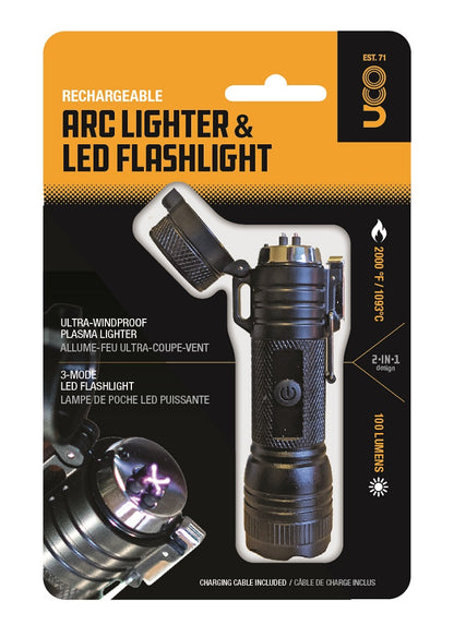 UCO Rechargeable Arc Lighter & LED Flashlight MT-TORCH-ARC