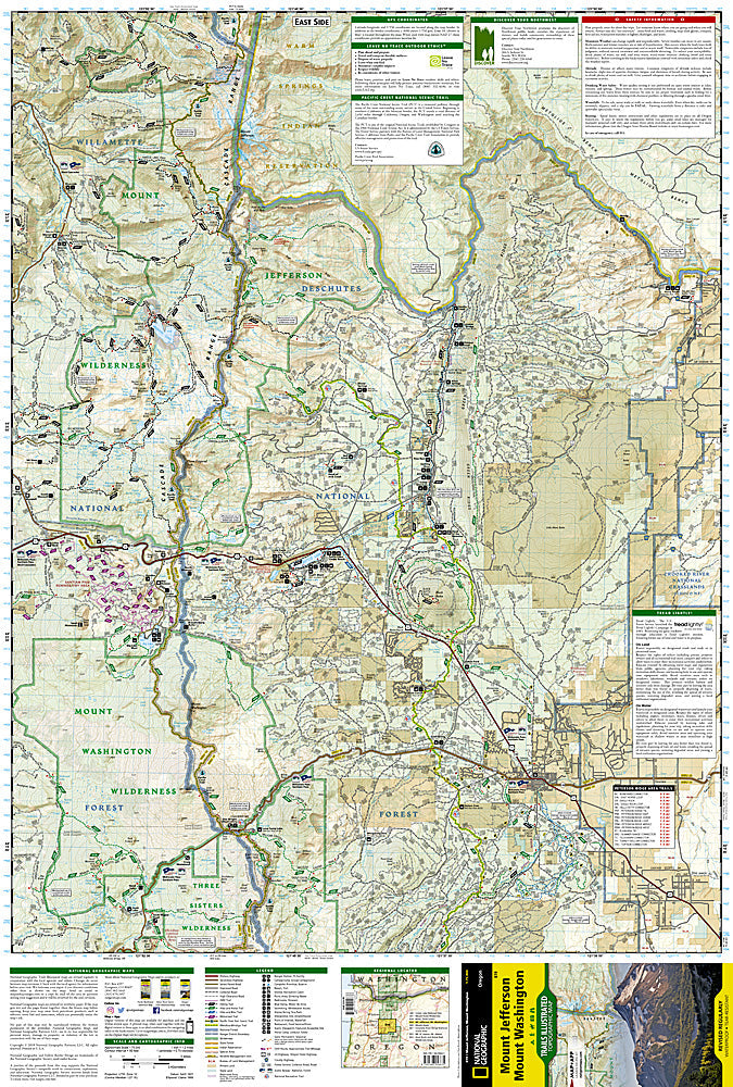 National Geographic Trails Illustrated OR Mt Jefferson/Mt Washington Wldrns TI00000819