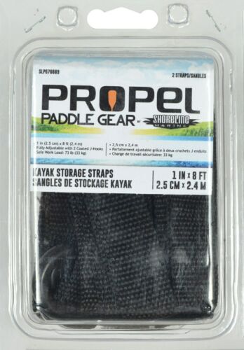 Shoreline Marine Propel Paddle Gear 8' Kayak Storage Straps w/Hardware 1-Pair