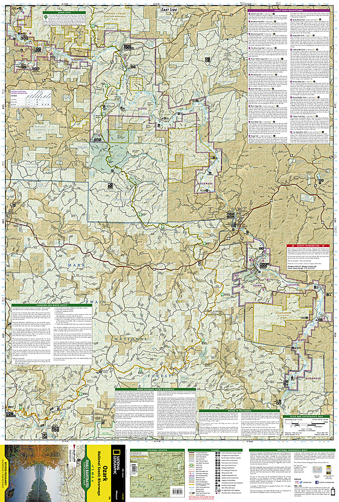 National Geographic Trails Illustrated MO Ozark National Scenic Riverway Map TI00000260