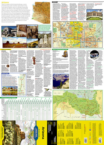 National Geographic GuideMap Arizona Road Map & Travel Guide GM01020310